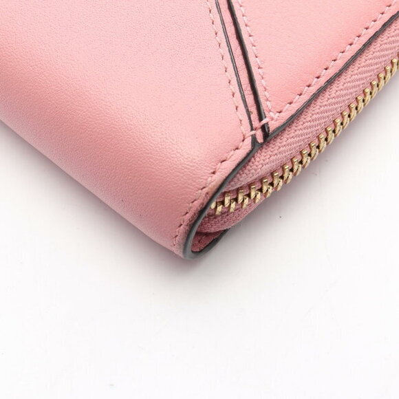 Loewe Puzzle Zip Around Wallet round long leather pink - Picture 5 of 8